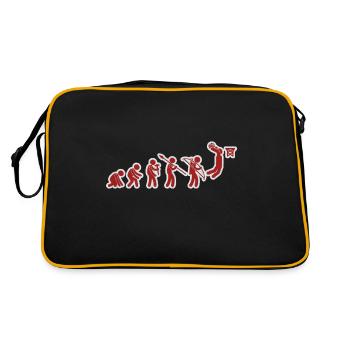 Evolution Basket-ball Rouge Blanc Grunge - Sac Retro - noir/or - Dos