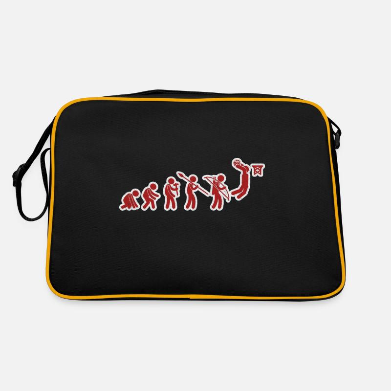 Evolution Basketball Red White Grunge - Retro Bag - black/gold