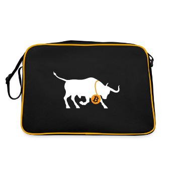 Bitcoin Bulle - Blockchain - Sac Retro - noir/or - Dos