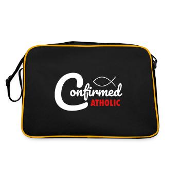 Catholic Confirmation Confirmed Catholic - Retro Bag - black/gold - Back