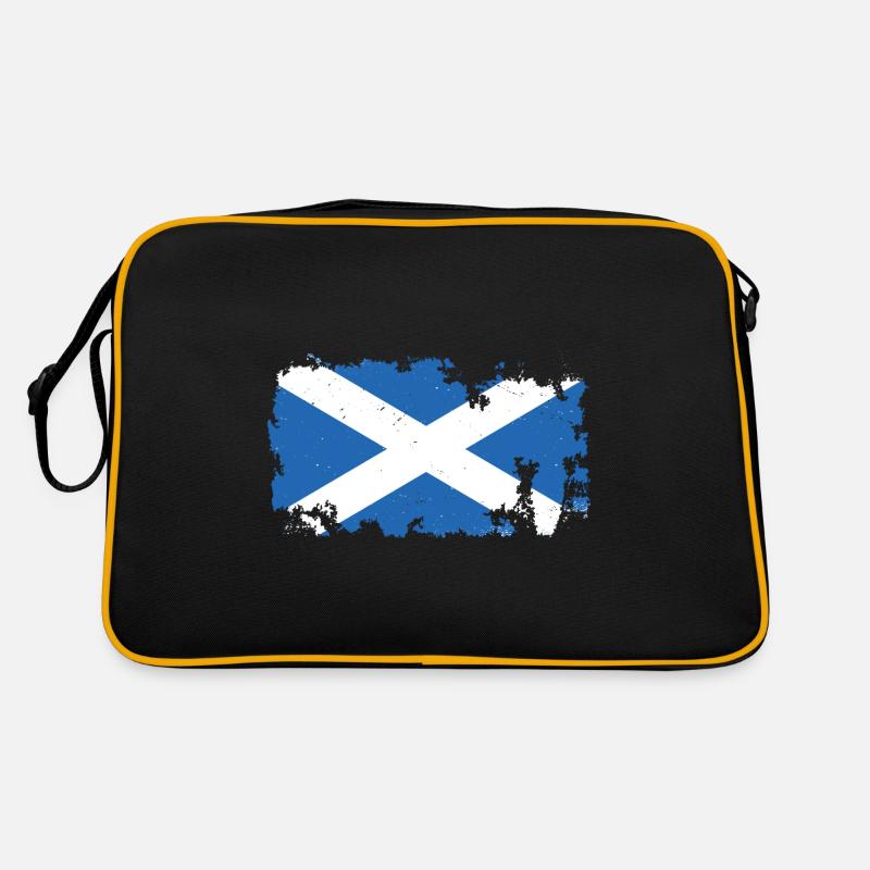 Drapeau écossais pour les Écossais, les Écossais et les Écossais - Sac Retro - noir/or