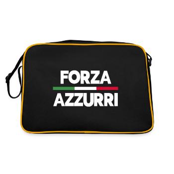 Italie Drapeau Italia Maillot Italy Forza Azzurri - Sac Retro - noir/or - Dos