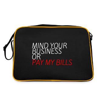 Mind Your Business or Pay My Bills 10 - Retro Tasche - Schwarz/Gold - Hinten