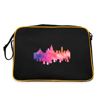 Valence Espagne Ville Skyline Splash Vacances colorées - Sac Retro - noir/or - Dos