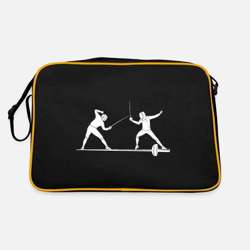 Fechten - Retro Tasche - Schwarz/Gold