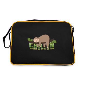 Sloth Chillin - Retro Bag - black/gold - Back