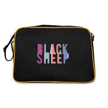 Black Sheep - Retro Tasche - Schwarz/Gold - Hinten
