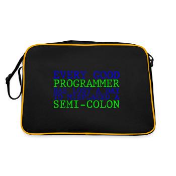 Chaque programmeur a perdu une journée à cause d’un point-virgule 3 - Sac Retro - noir/or - Dos