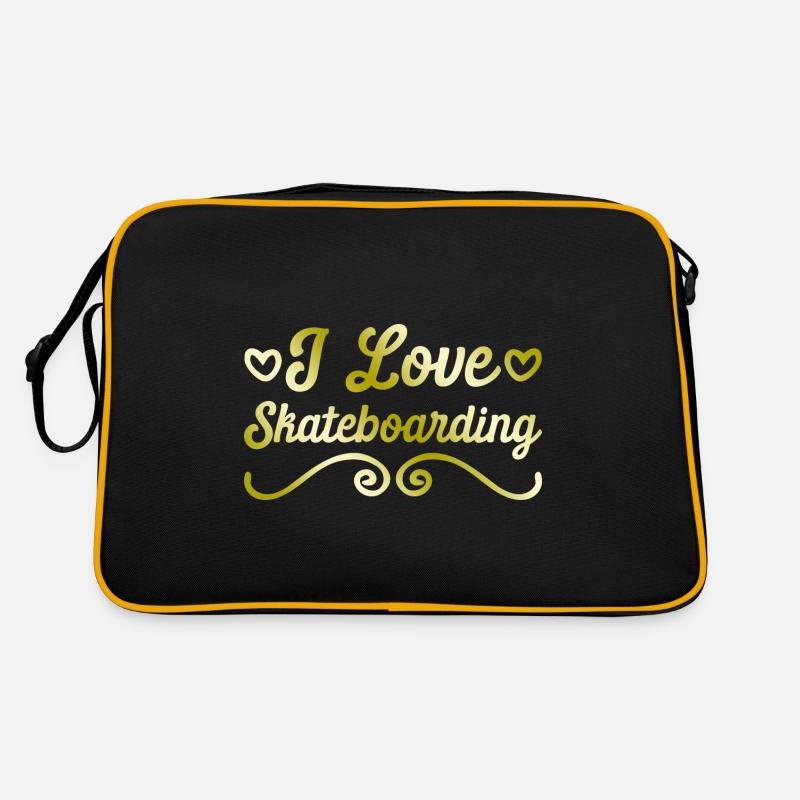 Ich Liebe Skateboard Retro Tasche