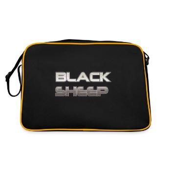 Black Sheep - Retro Tasche - Schwarz/Gold - Hinten