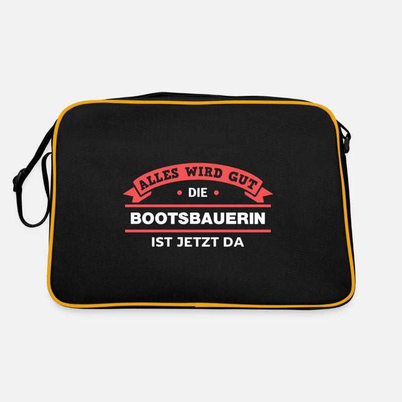Bootsbauerin Design für stolze Handwerker Retro Tasche