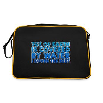 76% Of Earth is covered by Water I Cover The Rest3 - Retro Bag - black/gold - Back