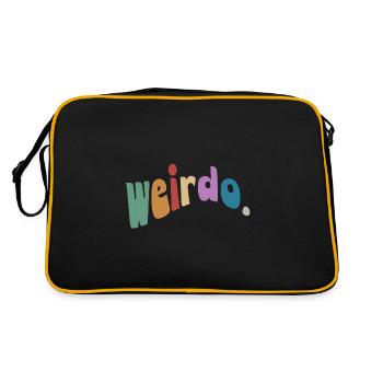 Weirdo. Be weird, be weird! Wavy Hippie Style - Retro Bag - black/gold - Back