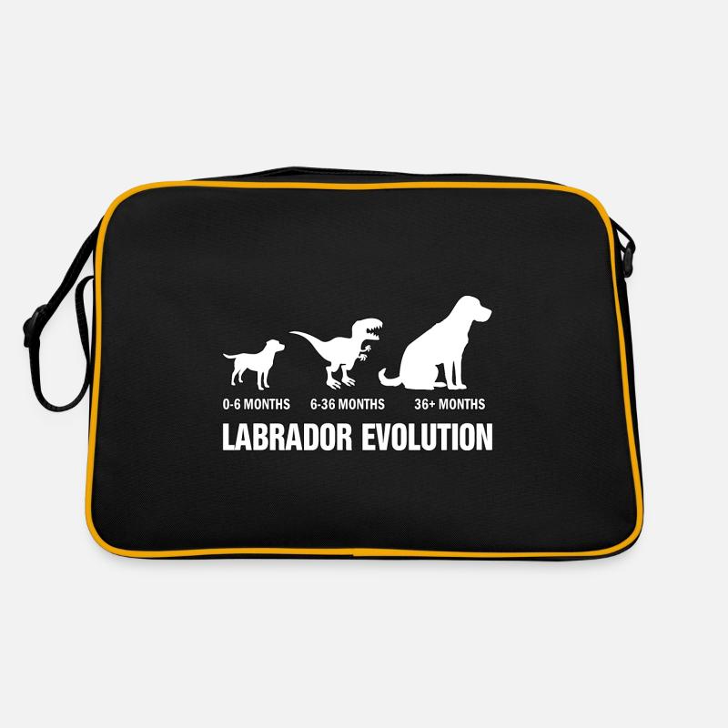 Évolution du Labrador - Sac Retro - noir/or