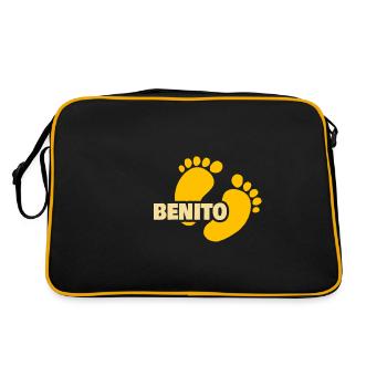 Empreinte pour le bébé biologique Benito - Sac Retro - noir/or - Dos