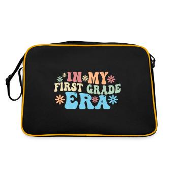 In my first grade era, first day of school - Retro Bag - black/gold - Back