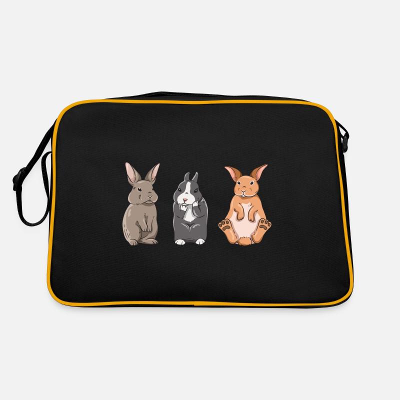 Cute rabbit design for bunny owners Retro Bag