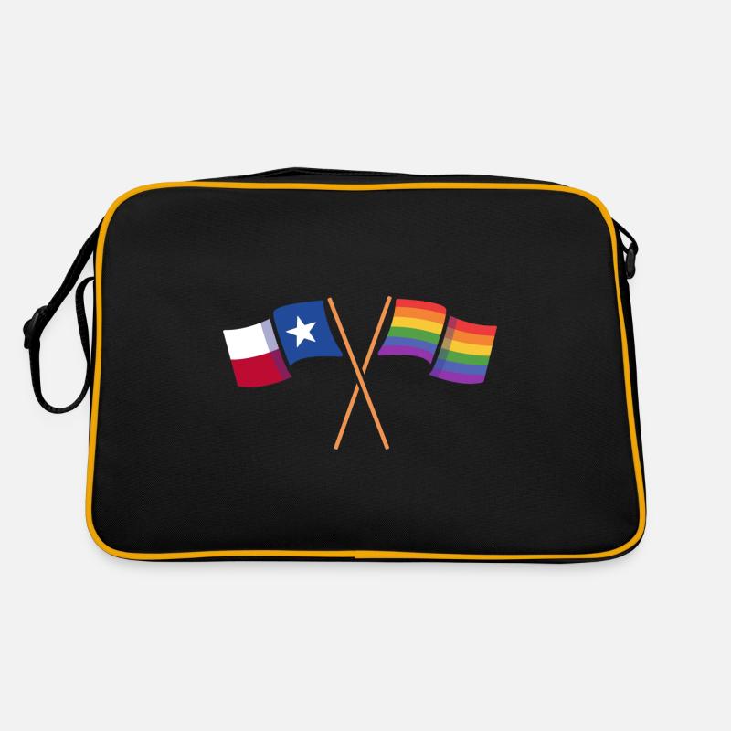 Conception des drapeaux de la fierté du Texas pour les Texans LGBT + Sac Retro