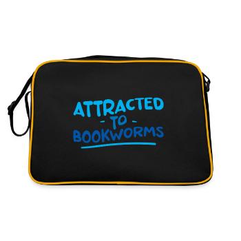 Attracted To Bookworms 4 - Retro Bag - black/gold - Back