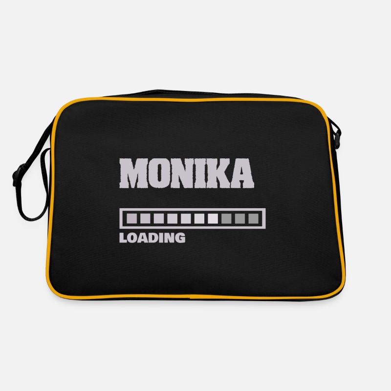 Monika - Retro Tasche - Schwarz/Gold