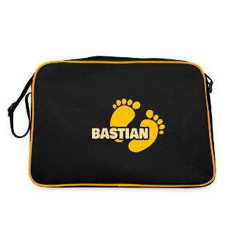 Cadeau pour Bastian - Sac Retro - noir/or - Dos