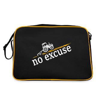 Tractor, Tractor Driver, Harvest Time, Farmer - Retro Bag - black/gold - Back