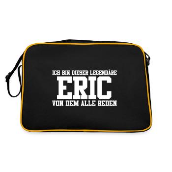 Eric Name Design - Retro Tasche - Schwarz/Gold - Hinten