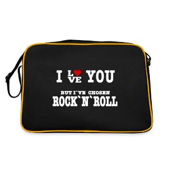 J’aime mais j’ai choisi le rock et le rol - Sac Retro - noir/or - Dos
