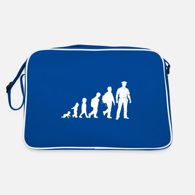 Polizei Evolution Baby Kind Geburt Geschenk Retro Tasche