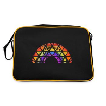 Abstract rainbow - Retro Bag - black/gold - Back