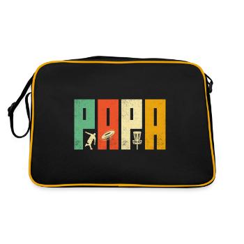 Retro Disc Golfing Dad for a Disc Golfer - Retro Bag - black/gold - Back