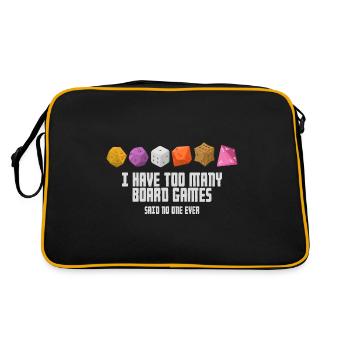 Brettspiel - Retro Tasche - Schwarz/Gold - Hinten