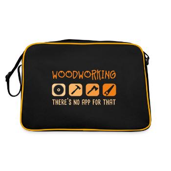 Woodworking There's No App For That Carpenter - Retro Bag - black/gold - Back