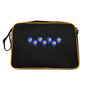 ukraine slava ukraini stand with ukraine kiev - Retro Bag - black/gold - Back