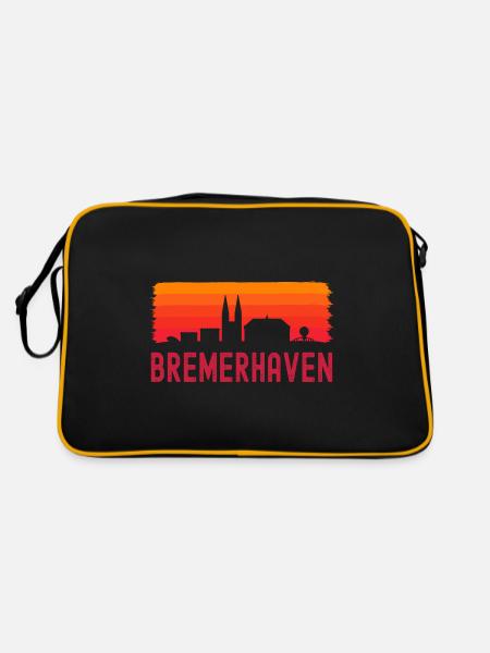 Bremenerhaven - Retro Tasche - Schwarz/Gold