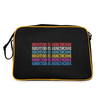 abortion is healthcare - Retro Bag - black/gold - Back