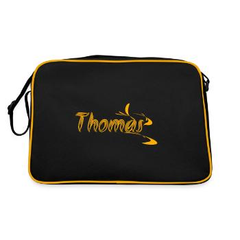 Thomas - Retro Bag - black/gold - Back