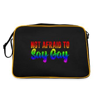 Not Afraid To Say Gay 3 - Retro Bag - black/gold - Back