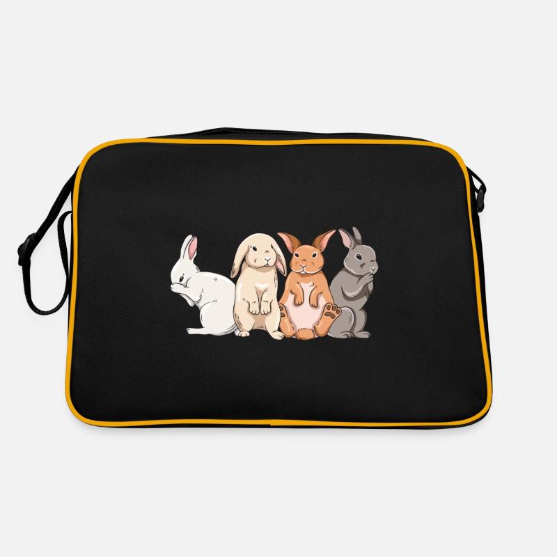Conception de lapin mignon pour les propriétaires de lapins Sac Retro