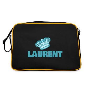 Gift for Laurent - Retro Bag - black/gold - Back