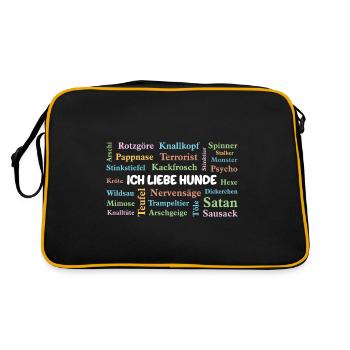 J’adore les chiens (la plupart du temps) - Sac Retro - noir/or - Dos