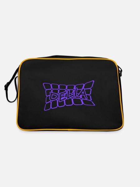 Nom : Delia - Sac Retro - noir/or - Dos