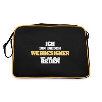Web designer as a profession - Retro Bag - black/gold - Back