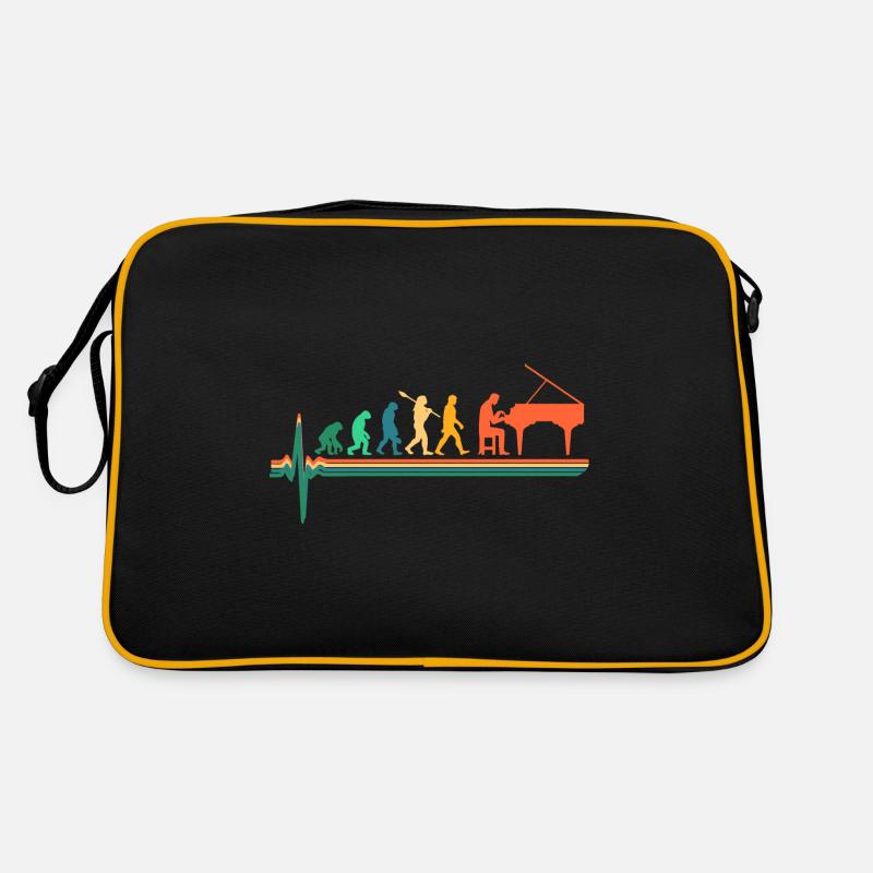 Piano evolution - Retro Bag - black/gold