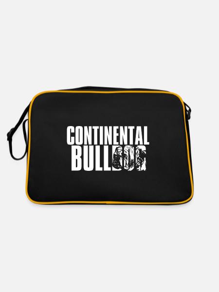 Colorbulls Conti Bulldoggen Continental Bulldogs - Retro Tasche - Schwarz/Gold - Hinten
