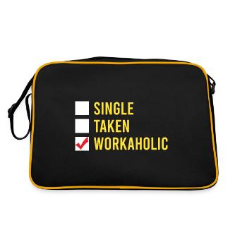 Drôle de bourre de travail simple taken workaholic travail - Sac Retro - noir/or - Dos