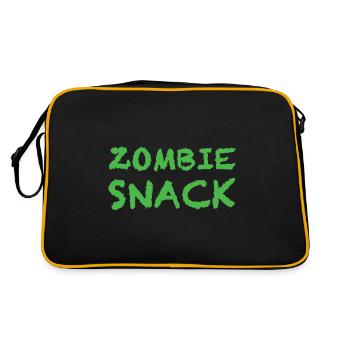 Zombie Snack, Halloween Costume Party Fast Food - Retro Bag - black/gold - Back