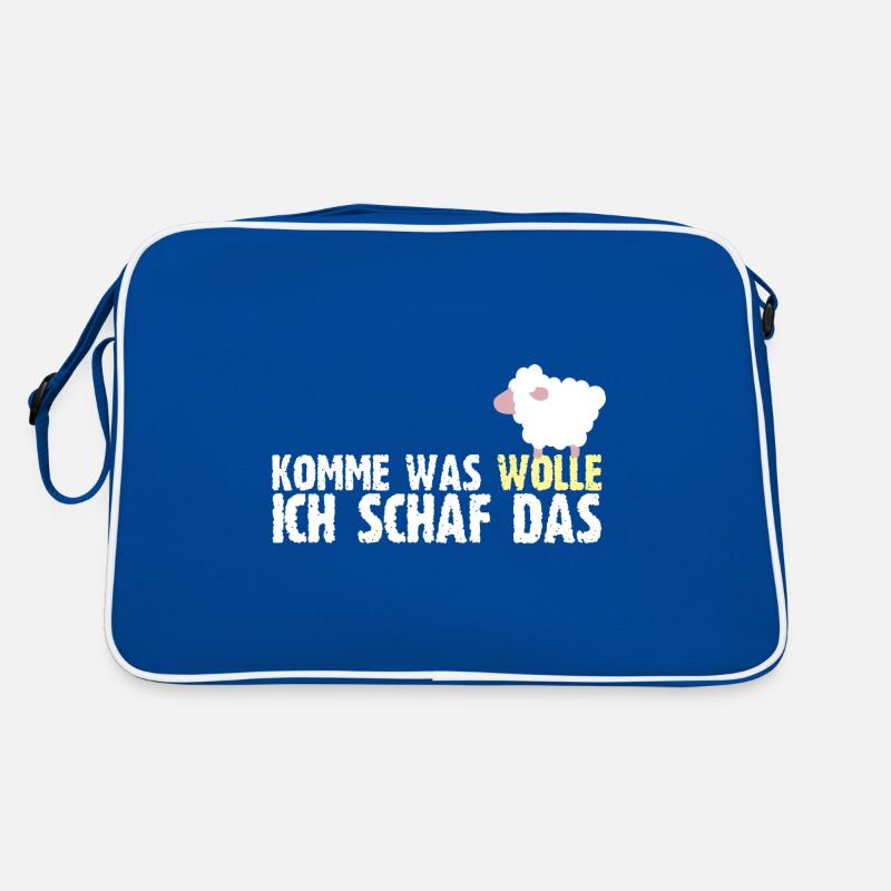 Komme Was Wolle Ich Schaf Das Baumwolle Bauer Retro Tasche