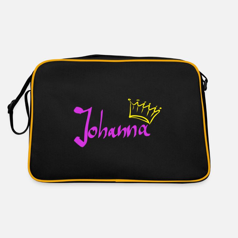 Johanna - Retro Tasche - Schwarz/Gold