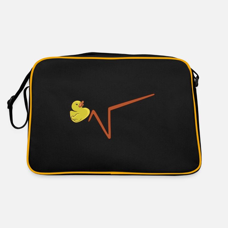 Duck Root Math Math Professeur Nerd - Sac Retro - noir/or